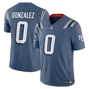 Christian Gonzalez #0 Patriots Alternate Silver Jersey We Are All Patriots 48